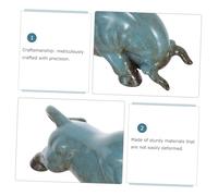 CONGARTENO Ceramic Feng Shui Bull Statue Traditional Chinese Zodiac Ox Sculpture for Wealth and Success Home Office Tea Miniature Animal Figurine Decorative Tea Tray Ornament