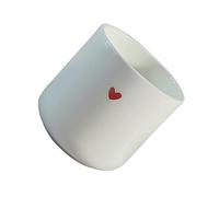 CONGARTENO Ceramic Heart Pattern Porcelain Coffee Cup for Home and Restaurant Simple Bone Mug for Tea Milk and Hot Drinks Easy to Clean Cup for Office and Dessert Shops