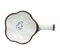 CONGARTENO Ceramic Ink Dish with Brush Rest Ink Tray for Calligraphy Chinese Painting Suitable for Study and Office Use