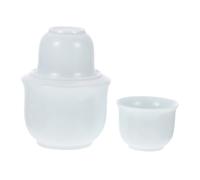 CONGARTENO Ceramic Wine Warmer Chinese Style Porcelain Wine Tools with Smooth Surface and Heat Transfer Area for Home Winter Use and Gift