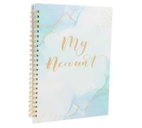 CONGARTENO Checkbook Register Financial Accessory Marble Light Red Currency Management Book Portable Accounting Ledger for Personal Tracking