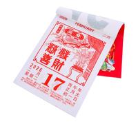 CONGARTENO Chinese Wall Hanging Calendar 2026 Year of the Horse 16K Daily Tear-Off Feng Shui Lunar Date Traditional Zodiac Annual Calendar for Home Office Decoration Random Color Random Color