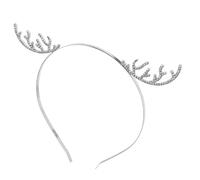 CONGARTENO Christmas Reindeer Antler Headband for Women Girls Fun Holiday Costume Accessory Rhinestones for Xmas Parties and Animal Theme Celebrations