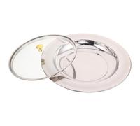 CONGARTENO Communion Plate Polished Bread Tray Communion Tray with Lid Stainless Steel Church Supplies Repas Golden