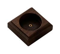 CONGARTENO Compact Rustic Wooden Incense Stick Holder Square Tray Mini Natural Wood Incense Plates for Aromatherapy Yoga Meditation Spa Home Bedroom Decor