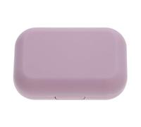 CONGARTENO Contact Lens Case with Mirror and Contact Removal Tool, Portable Travel Contact-Lens Storage Box, Matte Purple Dual-Compartment Lens Holder for Women and Girls