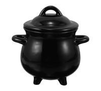 CONGARTENO Cooker Coffee Cups Ceramic Coffee Cup Halloween Party Cauldron Pot of Gold Pot Candy Holder Candy Bowl Halloween Treat Pail Witch Cauldron Mug Black Ceramics