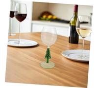 CONGARTENO Creative Christmas Tree Stemmed Wine Glasses Green Glass Goblets for Festive Holiday Parties Versatile Drinkware for Red Wine Cocktails Juice Glassware for Winter Gatherings and