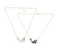 CONGARTENO Creative Tai Chi Koi Fish Necklaces Black White Alloy Matching Jewelry for Couples and Friendship Fade-resistant Girlfriend Necklaces with Unique Fashionable Design