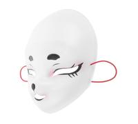CONGARTENO Cute Blank Plastic Mask for Paintable DIY Cosplay Mask for Mardi Gras Halloween Carnival and Lightweight Smooth Surface Safe Plastic Material Charming Cartoon Design