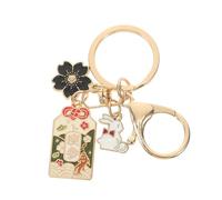 CONGARTENO Cute Japanese Keychain Backpack Charm Keychains for Women Flower Theme Keyring Lucky Amulet Charms