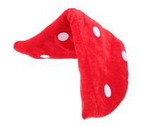 CONGARTENO Cute Red Mushroom Hat for Funny Toadstool Costume Accessory Comfortable Party and Halloween Cosplay Cap Lovely Mushroom Shaped Design for Photos and Role Play