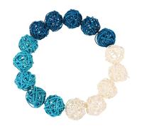 CONGARTENO Decorative Rattan Balls Set 15pcs 5cm Natural Handmade Aromatherapy Spheres Blue White Home Décor Bowl Fillers Christmas Bathroom Accessories