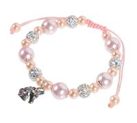 CONGARTENO Delicate Beaded Wrist Bracelet with Pink Pearl and Alloy Unicorn Charm for Women Sturdy Woven Design Cute Heart Detail Party Gift for Flower and Everyday Wear