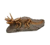 CONGARTENO Delicate Dinosaur Model Pendant Resin Wall Hanging Backdrop Ornament for Home Decor Lifelike Brown Triceratops Sculpture Unique Resin Art for Indoor and Outdoor Spaces