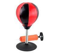 CONGARTENO Desktop Reflex Boxing Ball Stress Relief with Stand and Suction Base Durable PU Material Resilient and Washable for Teenage Boys Women Coworkers Office Use Random Color