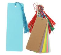 CONGARTENO DIY Blank Paper Bookmarks with Tassels Hand-Painted Graffiti Page Markers for Crafts Student Art Projects Unfinished Cardstock Bookmarks for Reading and Decoration