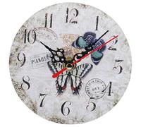 CONGARTENO DIY Round Silent Wall Clock Mute Clock with Frameless Design for Living Bedroom Office Simple Retro Style Home Decor Easy Installation No Battery Included