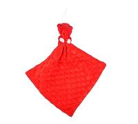 CONGARTENO Dots Security Blanket for Baby Infant Soothing Comfort Plush Animal Doll Red Bear Soft Cotton Nursery Blanket for Newborn and Toddler