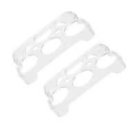 CONGARTENO Egg Holder for Refrigerator Door 2pcs, White Plastic 6-slot Egg Storage Box with Secure Protection, Suitable for Home and Outdoor Use