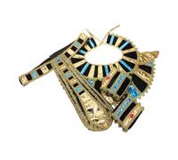 CONGARTENO Egyptian Pharaoh Costume Accessories Set for Men Hat Collar and Belt Party Prop Supplies for Halloween Cosplay Role Play Theater Performances with Durable Shine and Comfortable Fit