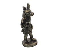 CONGARTENO Egyptian Style Resin Anubis Figurine Household Decor Office Tabletop Ornament with Fine Craftsmanship and Elegant Design for Porch and Home