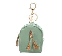 CONGARTENO Elegant Mini Coin Purse Keychain Eco-Friendly Change Bag with Creative Design Portable Zipper Wallet for Women Practical Handbag Accessory Green