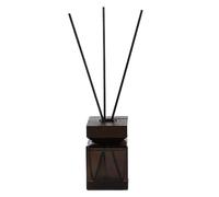 CONGARTENO Empty Aroma Diffuser Bottle Set 100ml Glass Container with White Wax Wood Lid and Rattan Sticks, No Fire Aromatherapy Reed Diffuser for Home Fragrance