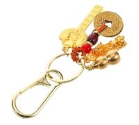 CONGARTENO Feng Shui Pi Yao Keychain Vintage Gourd and Five Emperor Snake Year Zodiac Charm for and Wealth Car Key and Bag Pendant