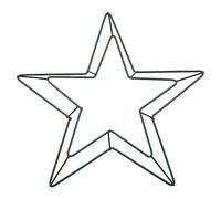 CONGARTENO Five Pointed Star Wire Wreath Frame Metal Ring for DIY Crafts Smooth Surface Garland Support Indoor Outdoor Use for Christmas and Holiday Decorations