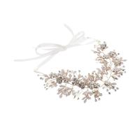 CONGARTENO Floral Wedding Hairpiece Elegant Bride Rhinestone Headpiece for Updo Bridal Hair Accessories Grecian Leaf Design for Prom Birthday Parties