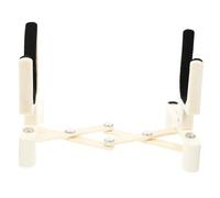 CONGARTENO Foldable White Violin Display Stand with Telescopic Pu Material Frame, Sturdy Design Protecting the Violin from Toppling, for Home or Studio Use