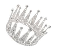 CONGARTENO Full Round Rhinestone Wedding Crown Bridal Hairpiece Large Crystal Tiara for Women Bride Headdress Sparkling Headband for Bridal Party and Costume Accessories