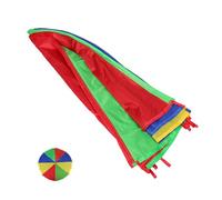 CONGARTENO Giant Rainbow Parachute for Handles Outdoor Group Play for Cooperative Teamwork Sensory Training Game Prop for School Parties and Family Activities
