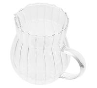 CONGARTENO Glass Milk Cup Milk Jug for Home Use for Hot and Cold Drinks Easy Pour Coffee and Sauce Pitcher Safe Transparent Glass