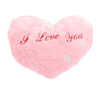 CONGARTENO Glowing Heart Shaped Pillow Plush Pink Love Cushion Soft Plush Throw Pillow for Bedroom Decor Night Light without Battery