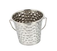CONGARTENO Hammered Texture Stainless Steel Ice Bucket Large Capacity Wine and Beer Cooler for Bar Party Use Scratch-resistant Drink Container