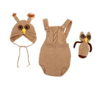 CONGARTENO Hand-knitted Newborn Owl Photography Costume Boy Girl Photoshoot Outfit Months Easy-wear Crochet Prop for Unique Newborn Photo Sessions
