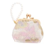 CONGARTENO Handheld Chinese Brocade Floral Purse Decoration for Women Traditional Clutch Bag for Keys and Small Essentials