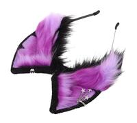 CONGARTENO Handmade Plush Fox Ears Headband Soft Furry Faux Animal Hairband for Costume Parties Expos Photo Shoots Unique Artisan Craftsmanship Comfortable Stylish Accessory