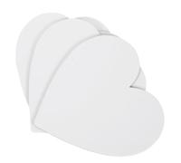 CONGARTENO Heart Shaped Canvas Boards 5 Pcs White Canvas for Art for Beginners Artists and Students for Painting and Sketching 7.87 x 7.87 x 0.08 in
