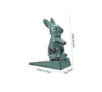 CONGARTENO Heavy Duty Punch Cartoon Rabbit Door Stopper with Slip Base Vintage Iron Wedge for Home Decor and Wall Protection Compact and Draft Excluder