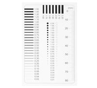 CONGARTENO High Precision Transparent Flaw Detection Gauge Plastic Ruler for Sec Chart Measurement and Defect Diameter Area Estimation Tool Craft Transparency Measurement