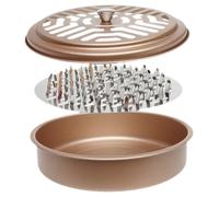 CONGARTENO Incense Coil Box with Lid Heat-insulating Holder Safe for Indoor Outdoor Use Portable Round Iron Burning Case for Hiking Camping Fishing