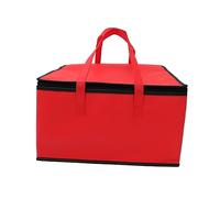 CONGARTENO Insulated Thermal Food Storage Bag Portable Bento Lunch Bag for Hot Cold Meals for Takeout Picnics and Outdoor Activities Red Aluminum Foil Design
