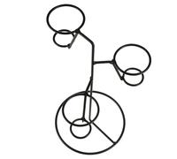 CONGARTENO Iron Art Ice Cream Rack Cone Holder Black 5-Slot Simple Ice Cream Stand for Party and Food Display