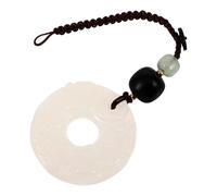 CONGARTENO Jade Prosperity Keychain Charm Multifunctional Pendant for Keys Wallets and Backpacks Elegant Jade Car Accessory with Blessings for Chinese Year Celebrations