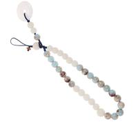 CONGARTENO Jade Stone Pendant Phone Chain Detachable Short Beaded Lanyard Strap Multi-function Wrist Decoration Key Holder Anti-lost Mobile Phone Accessory for Men Women