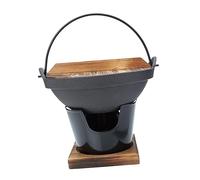 CONGARTENO Japanese Cast Iron Sukiyaki Hot Pot Non Stick Camping Cookware Kit with Smooth Surface for Outdoor Cooking for Picnics and Hiking
