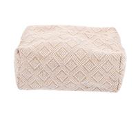 CONGARTENO Japanese Minimalist Linen Tissue Box Cover Soft Cotton Fabric Rectangular Napkin Holder for Home Office Bathroom Vanity Countertop Living Bedroom Desk Organizer